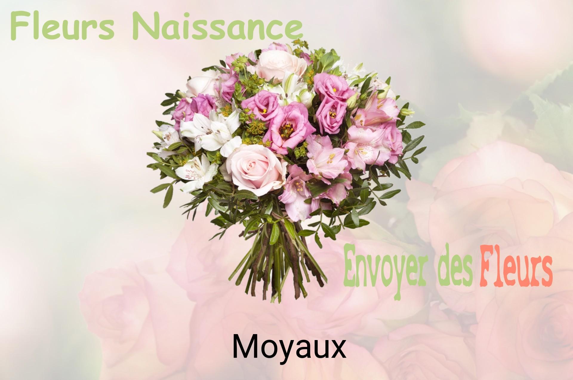 Bouquet de fleurs de naissance livré à Moyaux