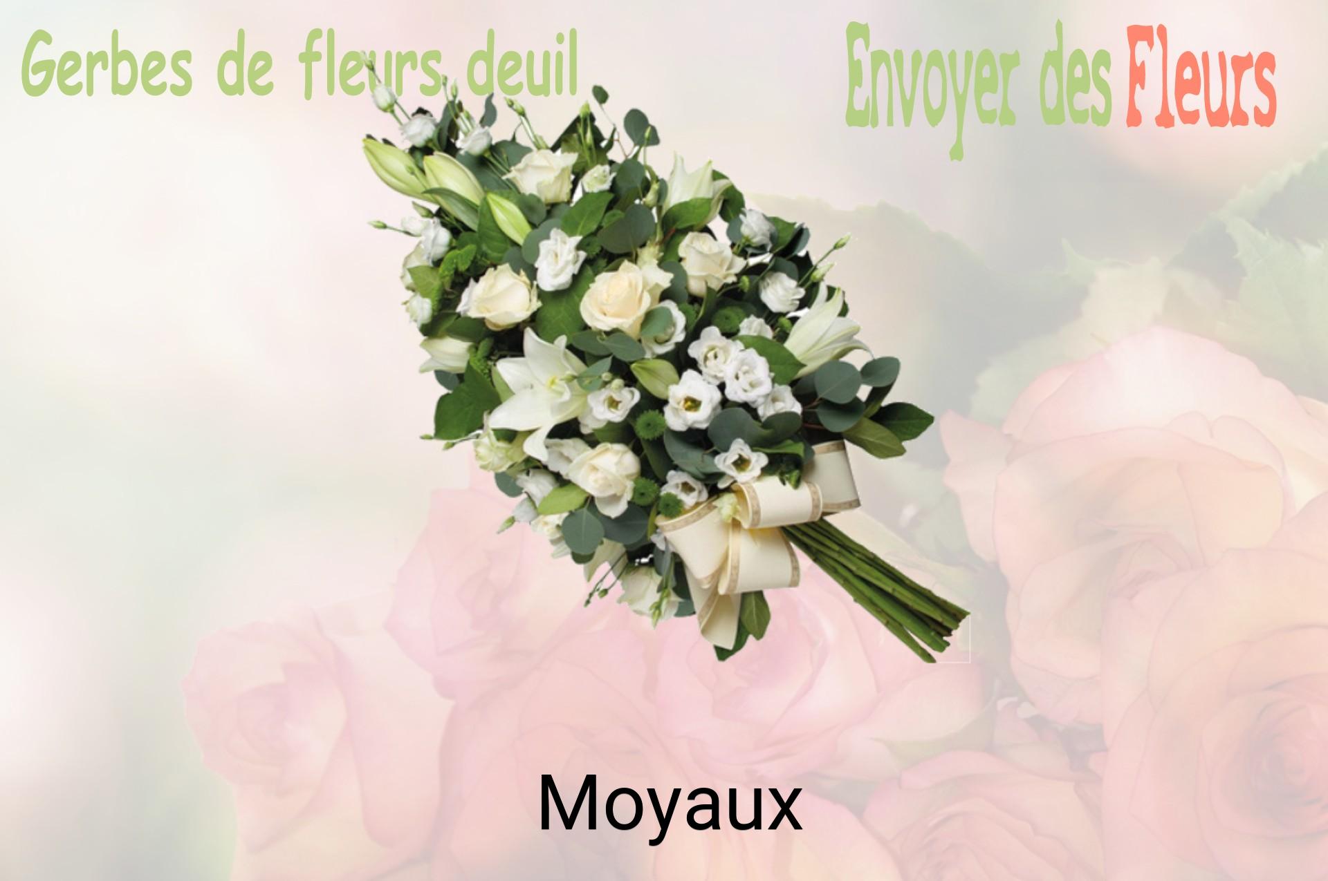 Gerbe de fleurs de deuil livrée à Moyaux